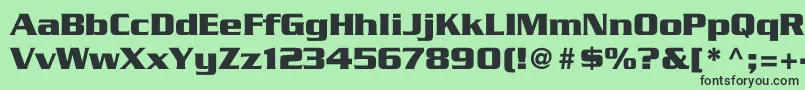 GlopentineBoldBold Font – Black Fonts on Green Background
