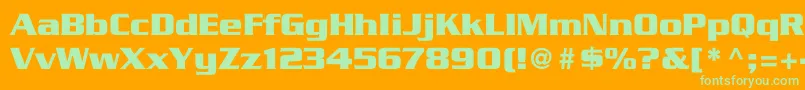 GlopentineBoldBold Font – Green Fonts on Orange Background