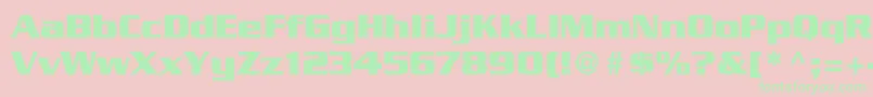 Czcionka GlopentineBoldBold – zielone czcionki na różowym tle