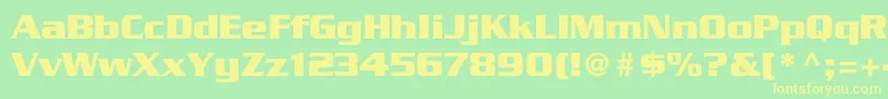 GlopentineBoldBold Font – Yellow Fonts on Green Background