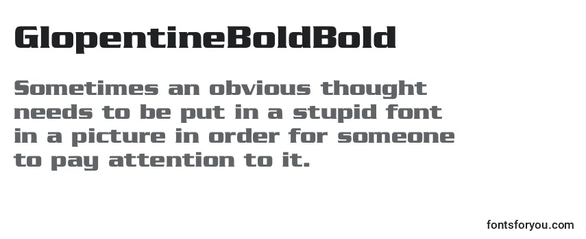 GlopentineBoldBold Font