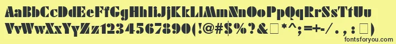 Fujiyamablack Font – Black Fonts on Yellow Background