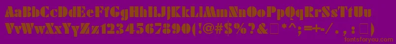 Fujiyamablack Font – Brown Fonts on Purple Background