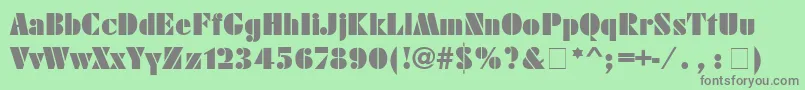 Fujiyamablack Font – Gray Fonts on Green Background