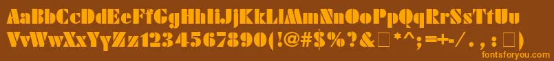 Fujiyamablack Font – Orange Fonts on Brown Background