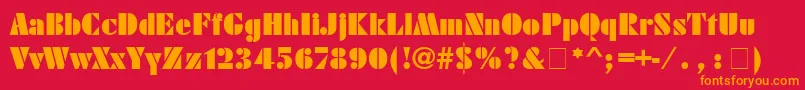 Fujiyamablack Font – Orange Fonts on Red Background