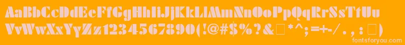 Fujiyamablack Font – Pink Fonts on Orange Background