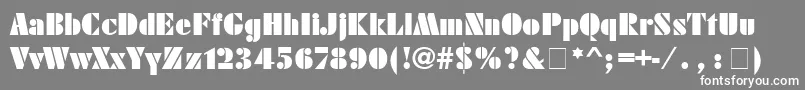 Fujiyamablack-Schriftart – Weiße Schriften auf grauem Hintergrund