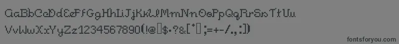 Pixelitocm Font – Black Fonts on Gray Background