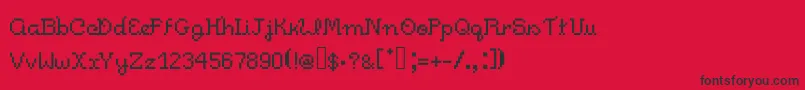 フォントPixelitocm – 赤い背景に黒い文字