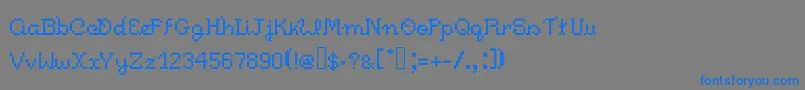 Fonte Pixelitocm – fontes azuis em um fundo cinza