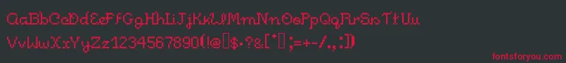 Pixelitocm Font – Red Fonts on Black Background