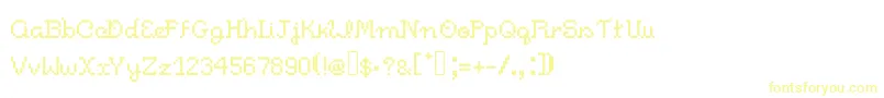 Шрифт Pixelitocm – жёлтые шрифты на белом фоне