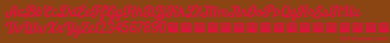 DailyGrindDemo Font – Red Fonts on Brown Background