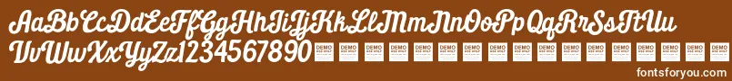 DailyGrindDemo Font – White Fonts on Brown Background