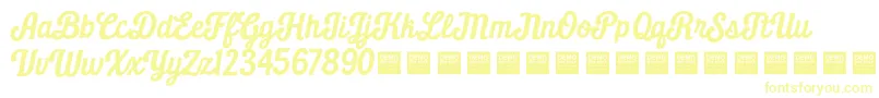 DailyGrindDemo Font – Yellow Fonts on White Background