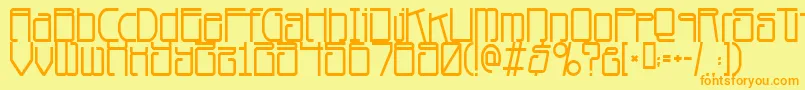 Planetdust Font – Orange Fonts on Yellow Background