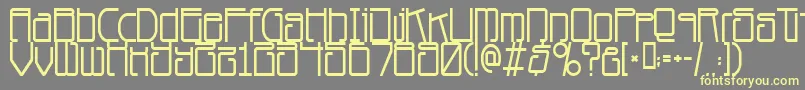 Planetdust Font – Yellow Fonts on Gray Background