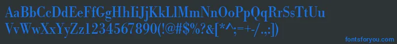 Urwbodonitextnar Font – Blue Fonts on Black Background