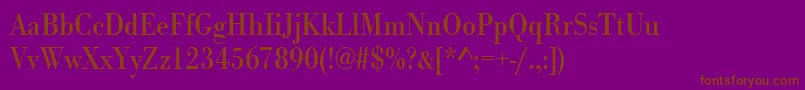 Urwbodonitextnar Font – Brown Fonts on Purple Background