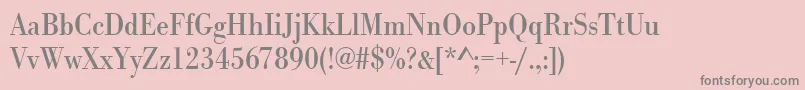 Urwbodonitextnar-Schriftart – Graue Schriften auf rosa Hintergrund