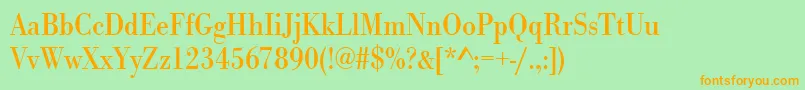 Urwbodonitextnar Font – Orange Fonts on Green Background
