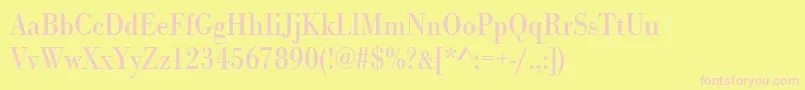 Urwbodonitextnar Font – Pink Fonts on Yellow Background