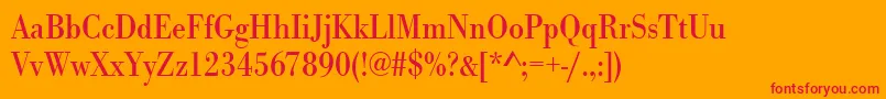 Urwbodonitextnar Font – Red Fonts on Orange Background