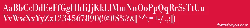 Urwbodonitextnar Font – White Fonts on Red Background