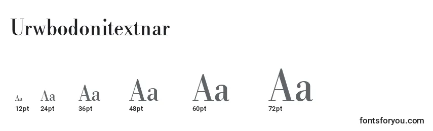 Размеры шрифта Urwbodonitextnar
