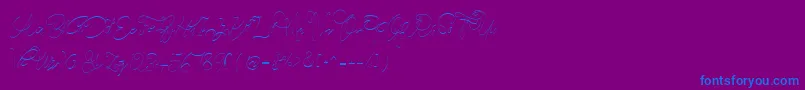 CeciliaScriptWebfont Font – Blue Fonts on Purple Background