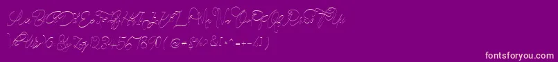 fuente CeciliaScriptWebfont – Fuentes Rosadas Sobre Fondo Morado