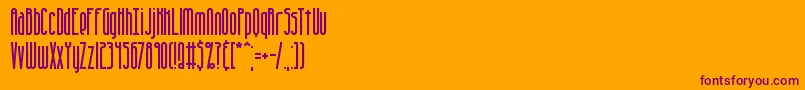 OverheadBrk-Schriftart – Violette Schriften auf orangefarbenem Hintergrund