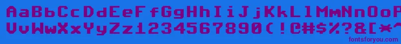 More about CommodoreAngledV1.2 Font CommodoreAngledV1.2 Font – Purple Fonts on Blue Background