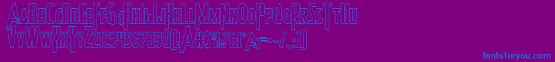 Heroesassembleout Font – Blue Fonts on Purple Background