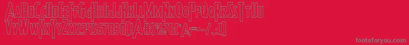 Heroesassembleout Font – Gray Fonts on Red Background