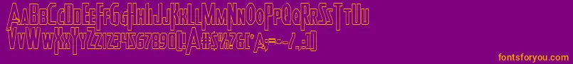 Heroesassembleout Font – Orange Fonts on Purple Background