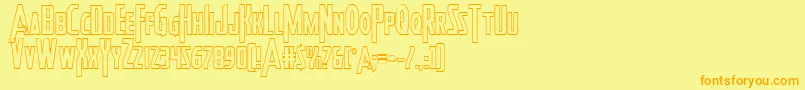Heroesassembleout Font – Orange Fonts on Yellow Background