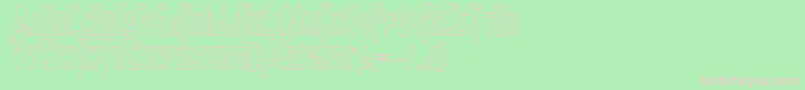 Heroesassembleout Font – Pink Fonts on Green Background