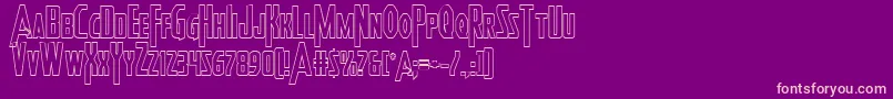 Heroesassembleout Font – Pink Fonts on Purple Background