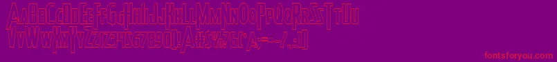 Heroesassembleout Font – Red Fonts on Purple Background