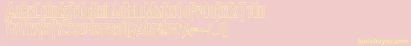 Heroesassembleout Font – Yellow Fonts on Pink Background