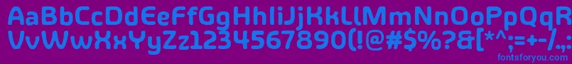 ShareHappinessAround Font – Blue Fonts on Purple Background