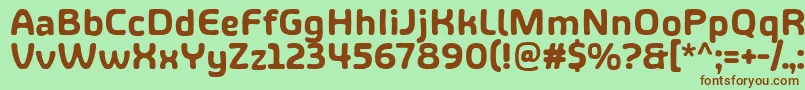 ShareHappinessAround Font – Brown Fonts on Green Background