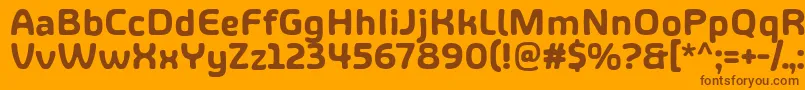 ShareHappinessAround Font – Brown Fonts on Orange Background