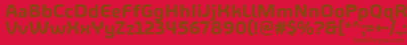 フォントShareHappinessAround – 赤い背景に茶色の文字