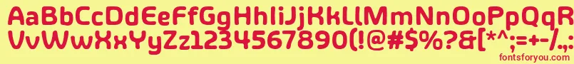 ShareHappinessAround Font – Red Fonts on Yellow Background