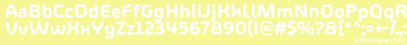 ShareHappinessAround Font – White Fonts on Yellow Background