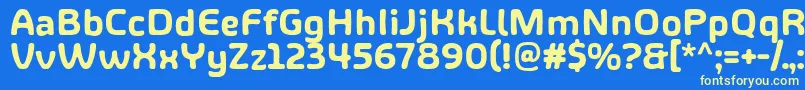 ShareHappinessAround Font – Yellow Fonts on Blue Background