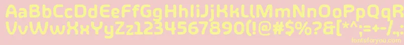 ShareHappinessAround Font – Yellow Fonts on Pink Background